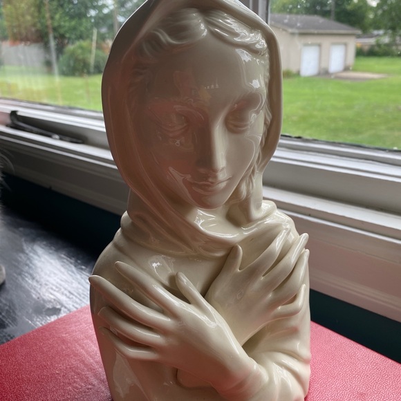 vintage madonna mother mary ceramic sculpture